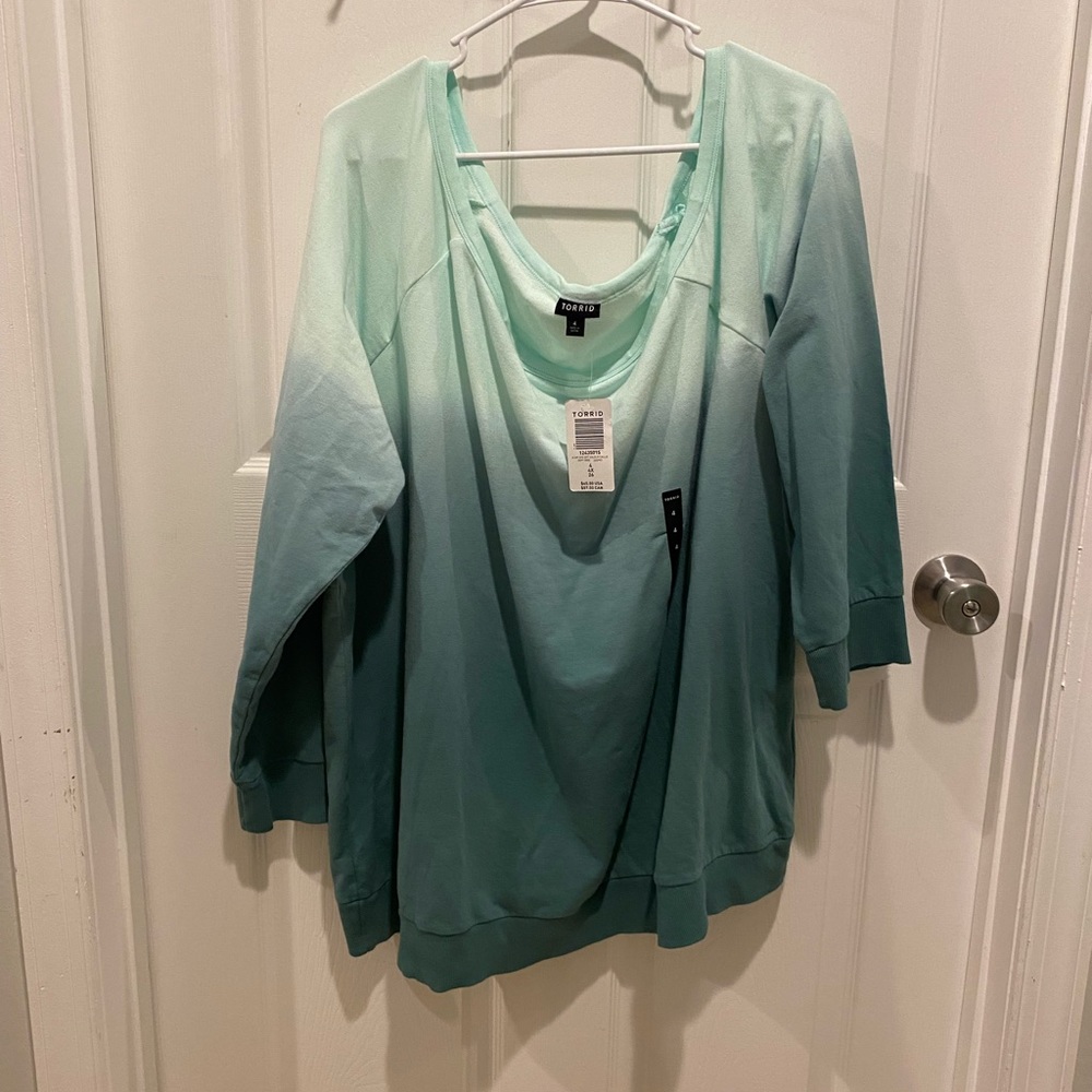 Torrid off the shoulder sweatshirt